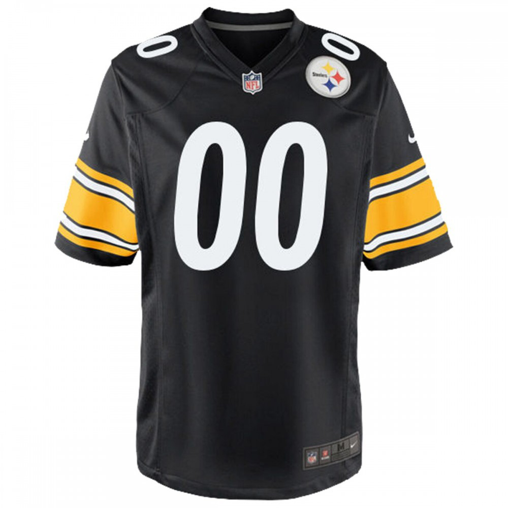 Pittsburgh Steelers Nike Youth Custom Game Jersey - Black-GridironStore